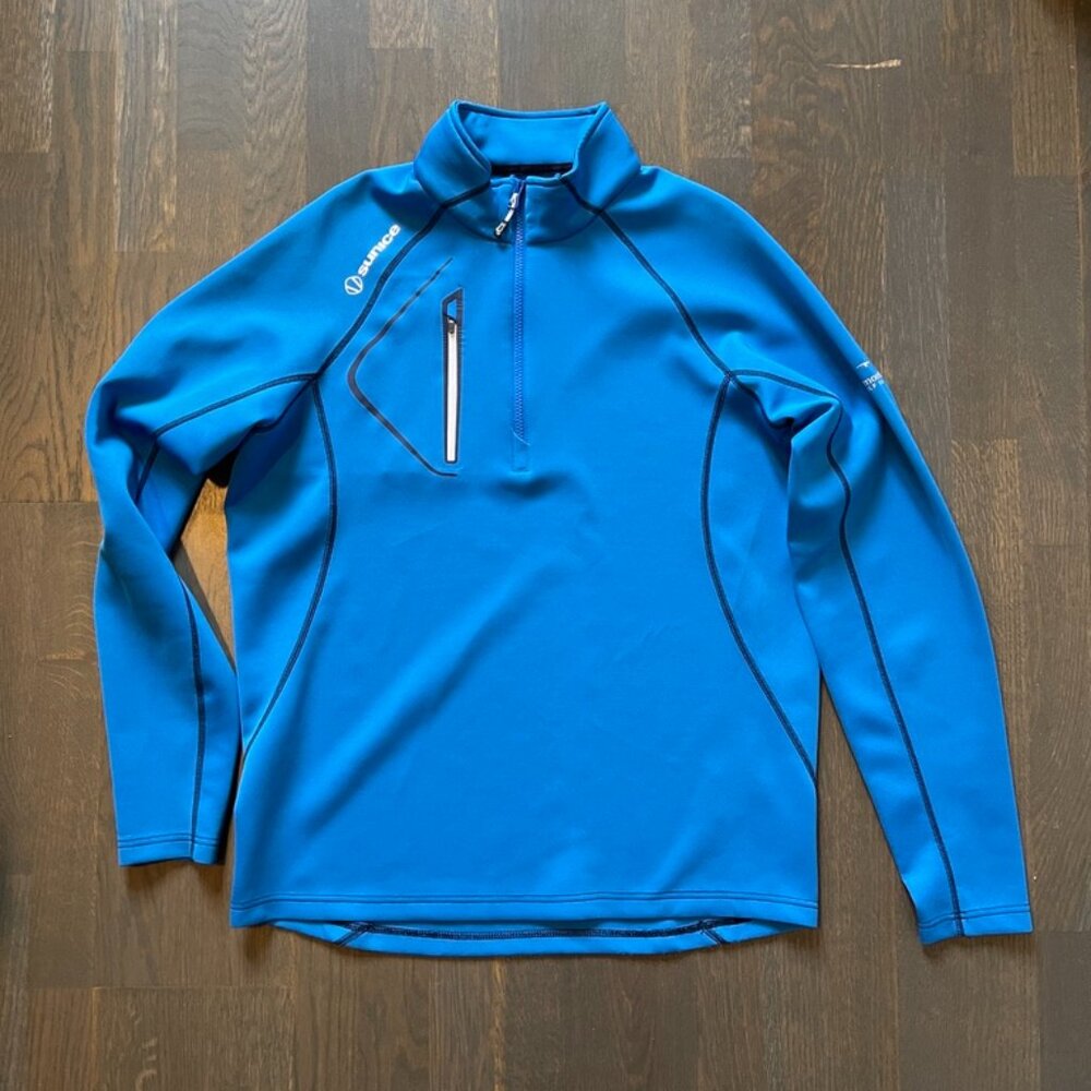Sunice Blue Quarter-Zip Golf Pullover Men’s Large